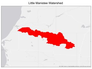 Map of Little Manistee River watershed