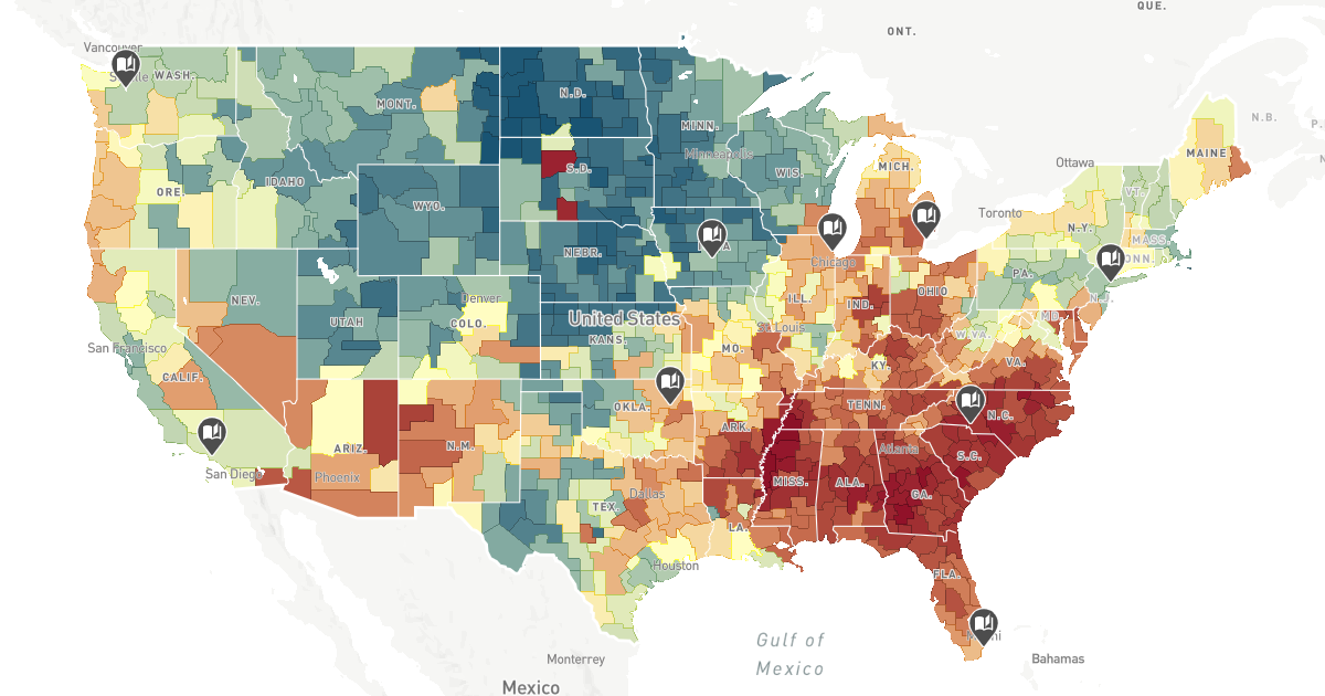 Screenshot of the Opportunity Atlas tool