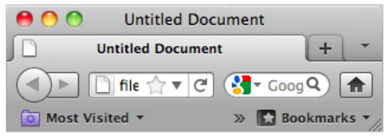 Tab title of "Untitled Document"