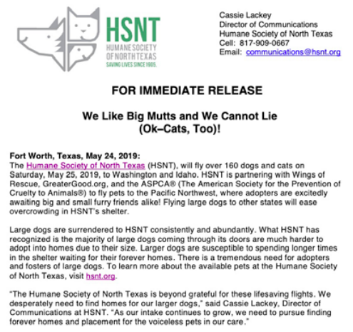 HSNT press release