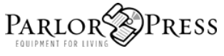Parlor Press logo with slogan "Equipment for living"
