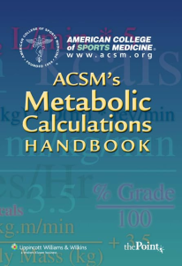 ACSMs metabolic calculations handbook