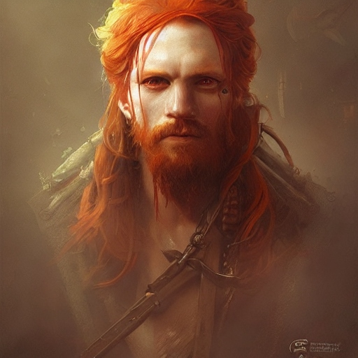 Computer-generated image of a human being with red hair.