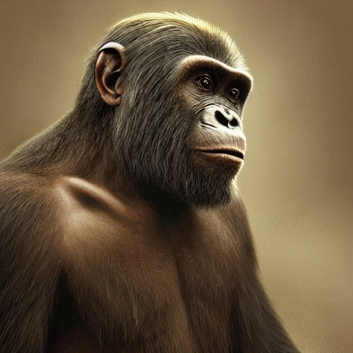 A computer-generated rendering of a distant human ancestor.
